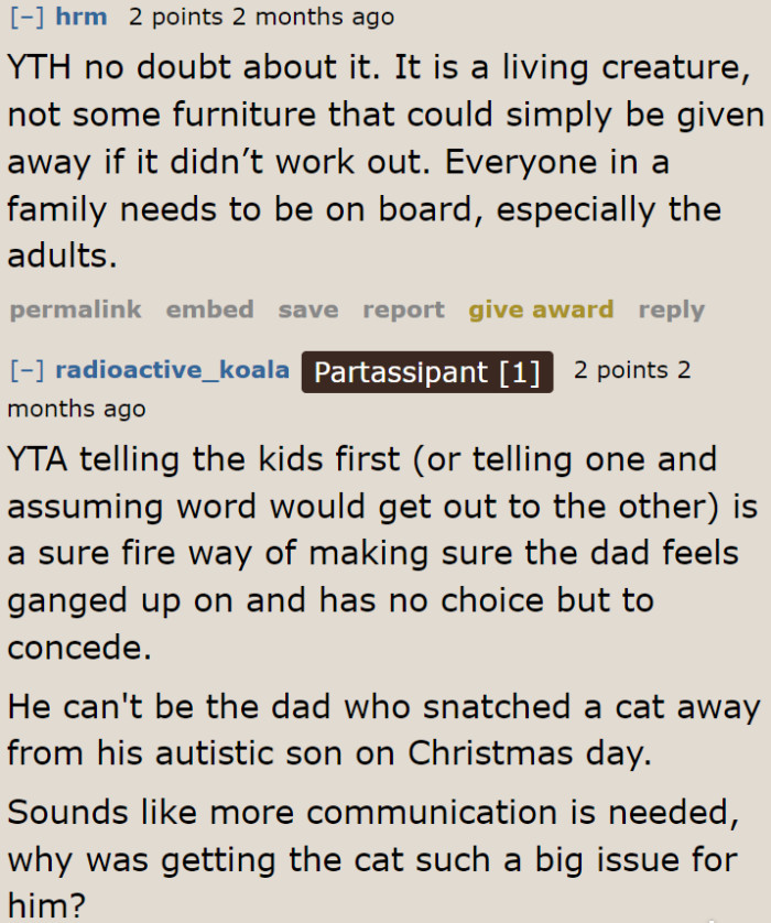 There's a communication problem between the OP and her husband.