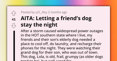 Man Accepts Friends With Old Dog During Storm, Renter Accuses Him Of Exposing His Dog To Diseases