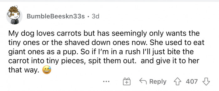 You do what you have to do to ensure your pets are fed and happy.