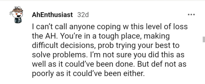 You are in a tough place