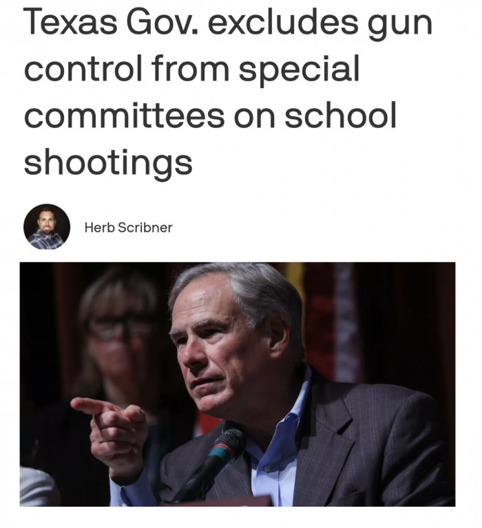 Texas Gov. excludes gun control from special committees on school shootings