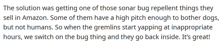 Sonar bug repellents sometimes work