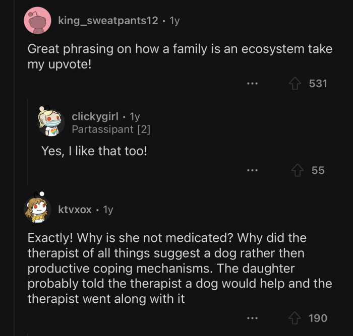 Why would the therapist suggest that?