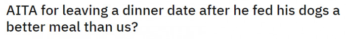 All about the dinner date...