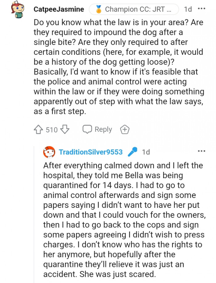 2. I didn't wish to press charges