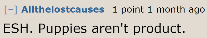 They are living beings that need responsible humans taking care of them.