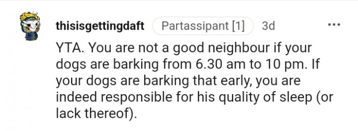 5. You are not being a good neighbor