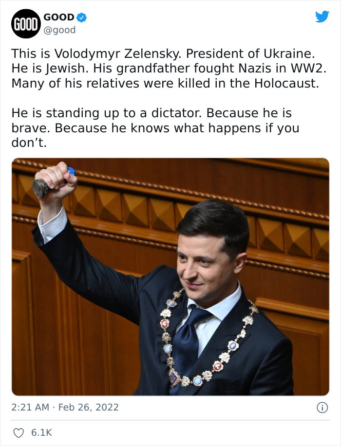 2. He is standing up to a dictator