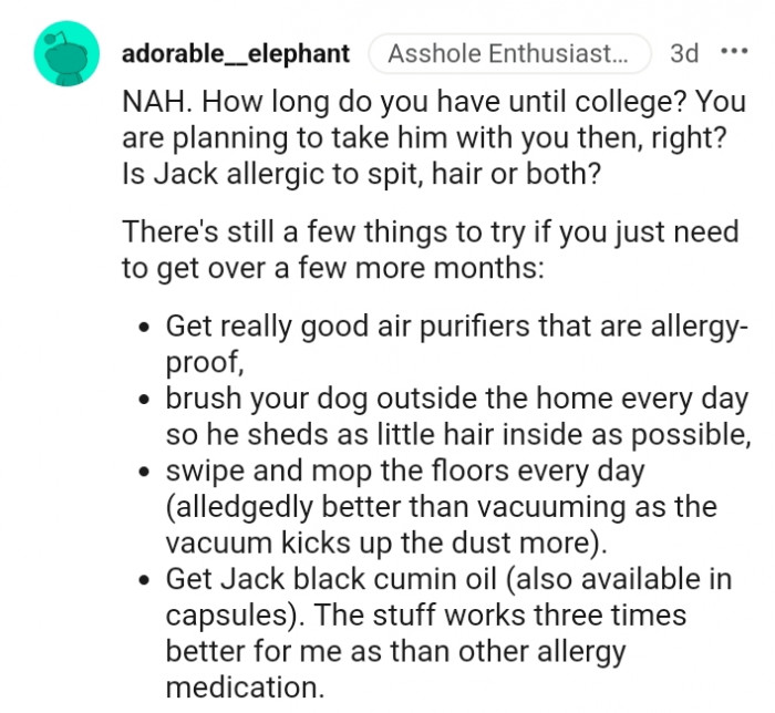 10. This commenter lists a lot of helpful ideas to try out