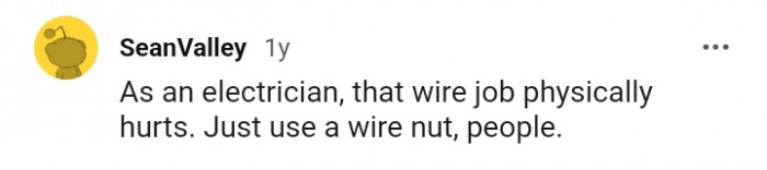Just use a wire nut, people