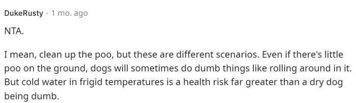 People are telling her that she's NTA but still need to take responsibility for the dog to help him out.