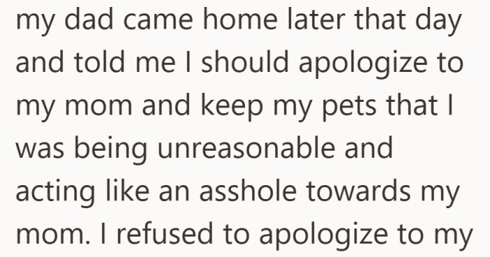 The situation shifted from a disagreement to a family-wide verdict.