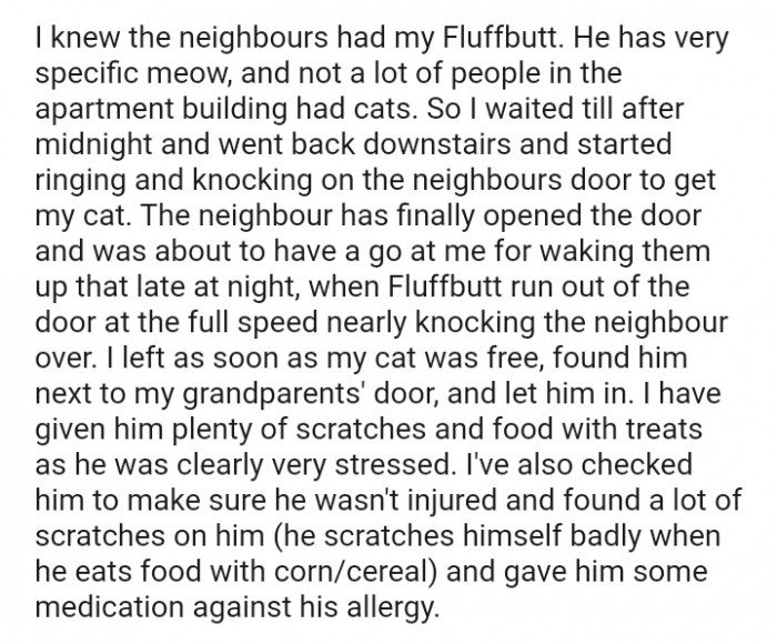 The OP has given him plenty of scratches