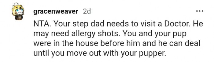 9. He can deal with it until you move out