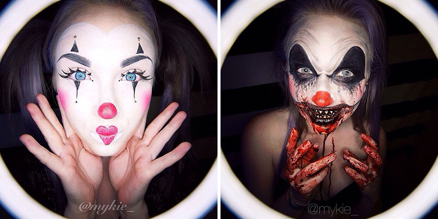 11. Happy Clown Before And After The Start Of A Horror Movie