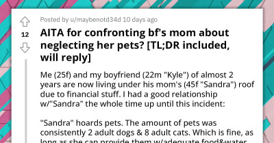 Woman Confronts Boyfriend's Mom About Neglecting Her Pets, Gets An Eviction Warning Delivered To Her By BF