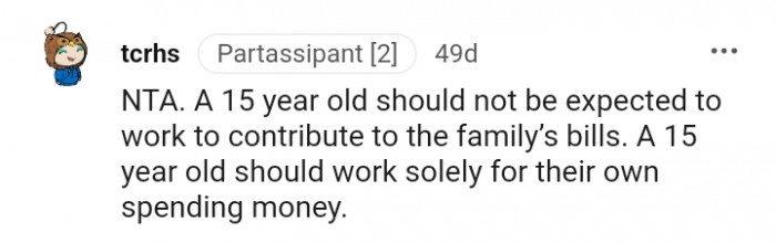 9. You should not be expected to contribute to bills