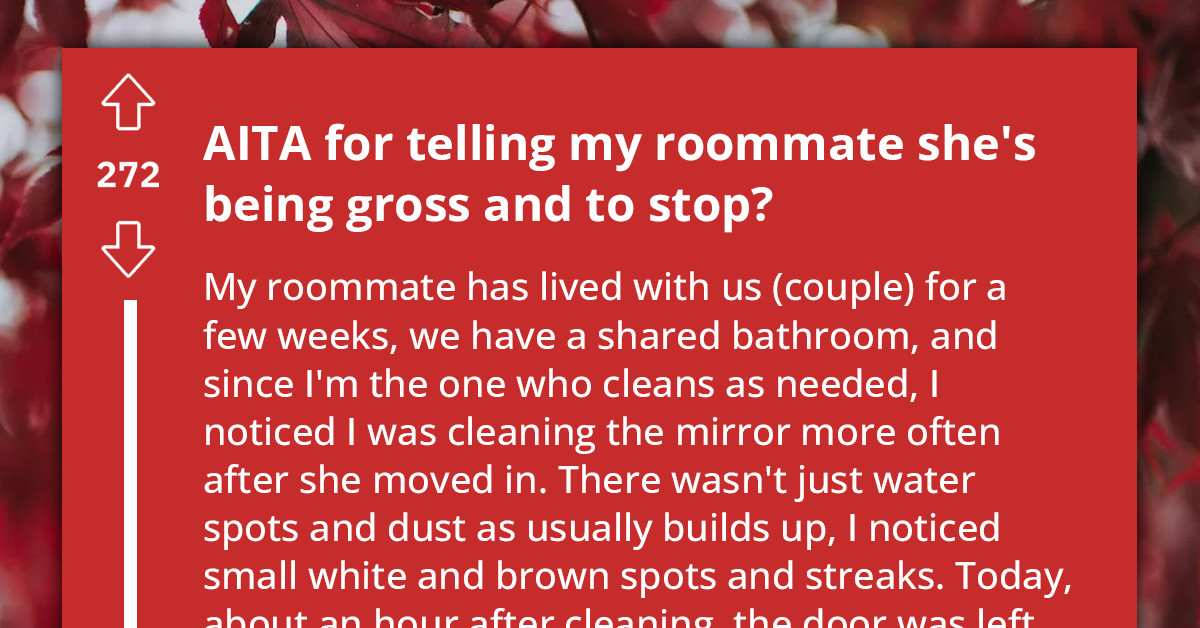 Redditor Asks For Advice After She Discovered Roommate Popping Pimples On The Bathroom Mirror