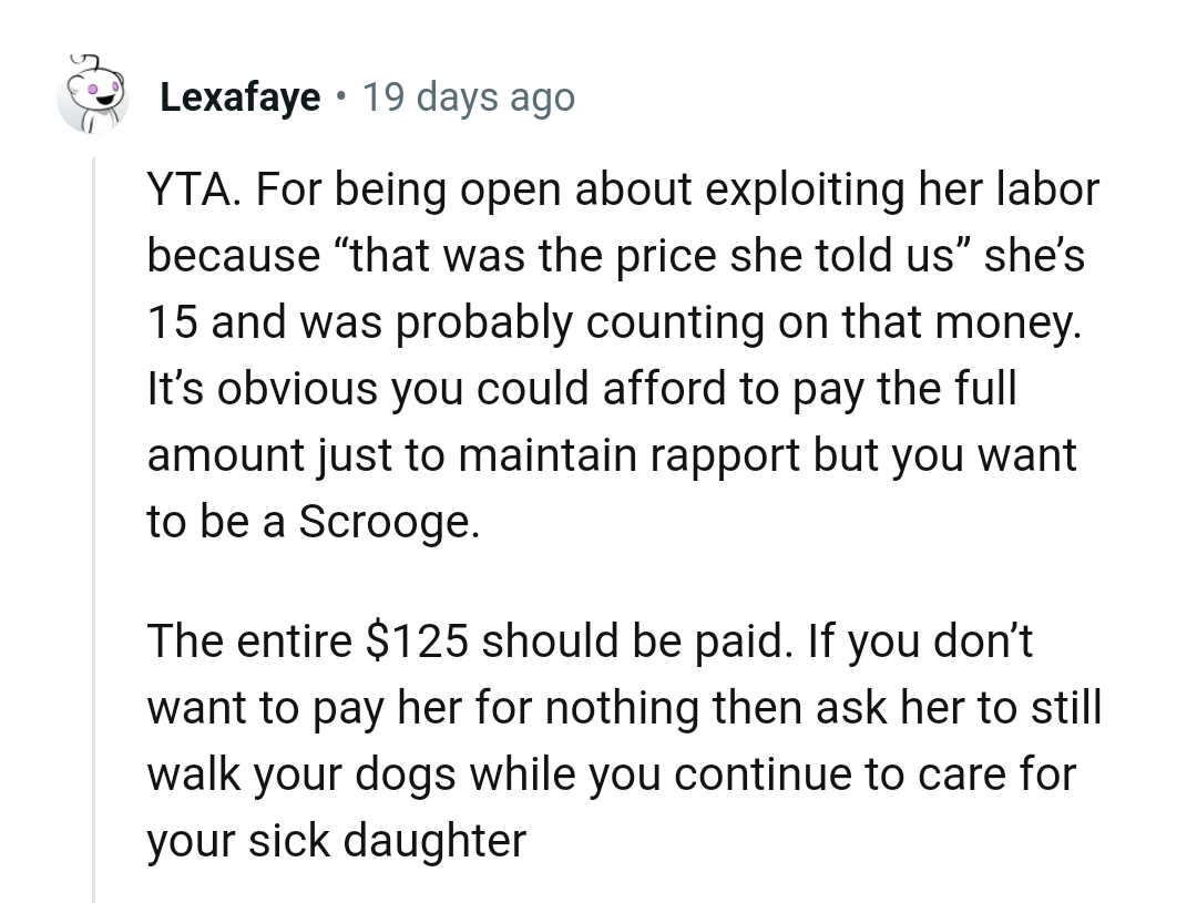 The entire amount should be paid