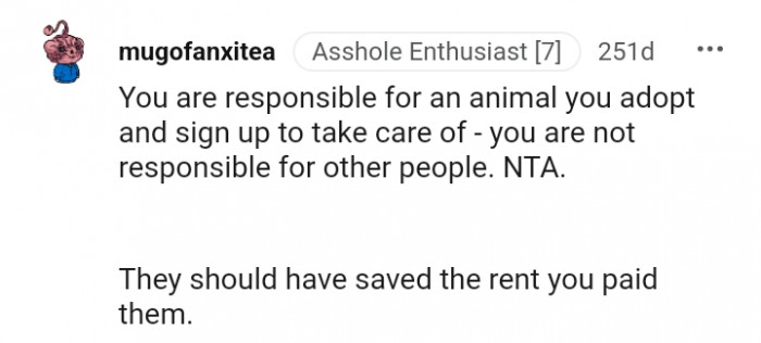 12. You are not responsible for other people