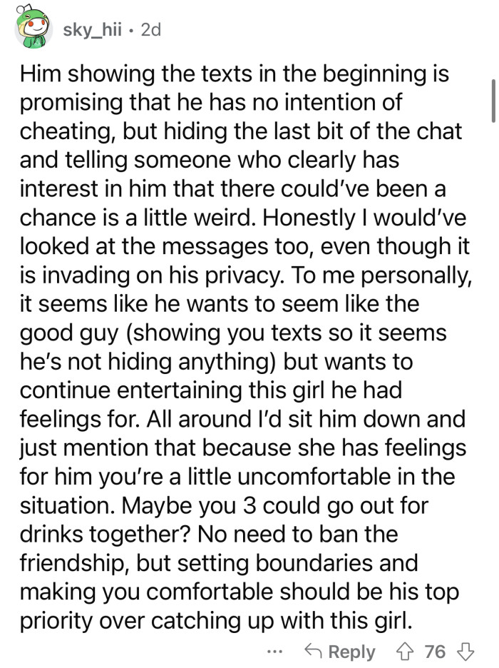 Redditor Is Perplexed After Her BF Agreed To Go Out For Drinks With A Girl That Likes Him So