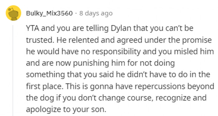 Hard to trust him after this.