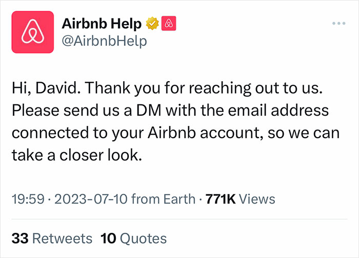 Airbnb's response to Holtz.