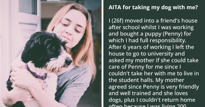 This Woman's Brother Calls Her An A**hole For Taking Her Dog When She Moved To New Apartment