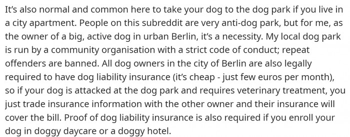 Dog parks are quite popular in Europe