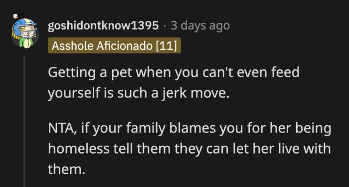 If not, he will be saddled with her and whatever other expenses she brings into his house.