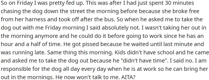 And one day, OP simply got fed up