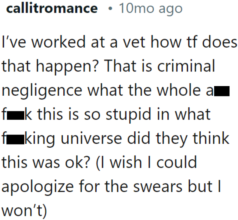 This Redditor's reaction is completely understandable.