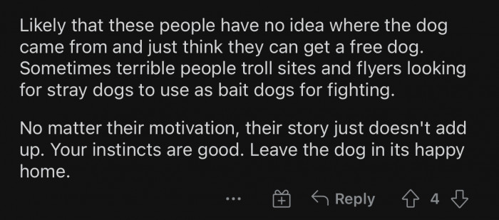 The dog is exactly where it belongs. Nothing can guarantee that the dog will have a good life.