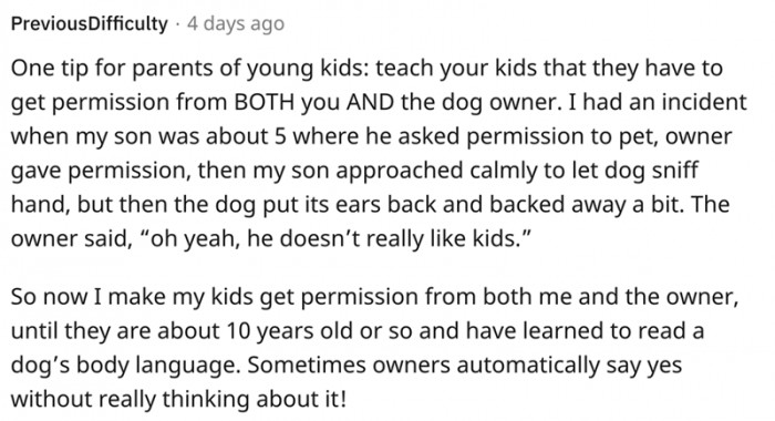 Get permission from both you and the dog owner