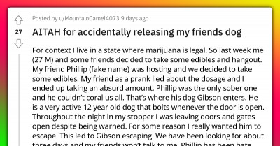 Guy Gets Ripped On Reddit For Getting High And Letting His Friend's Dog Escape