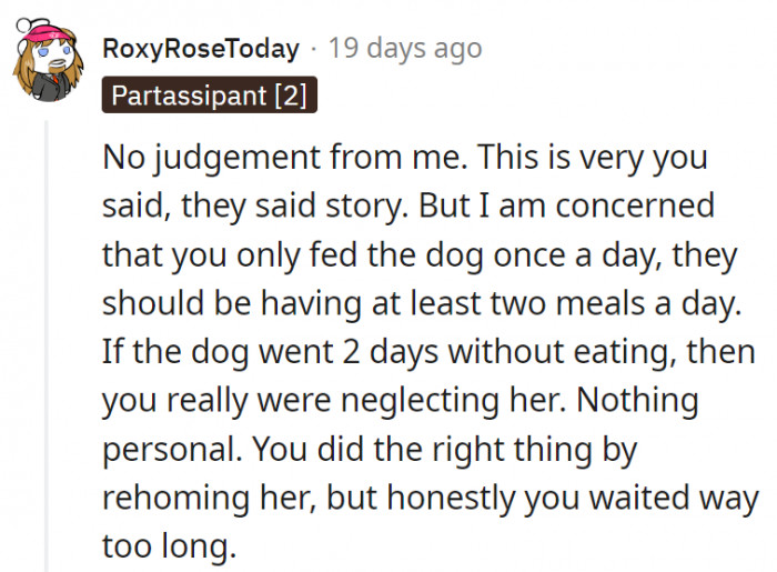 5. Others think that OP waited way too long before making the right call