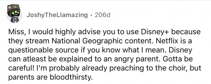 Parents are bloodthirsty and can get Op in trouble.