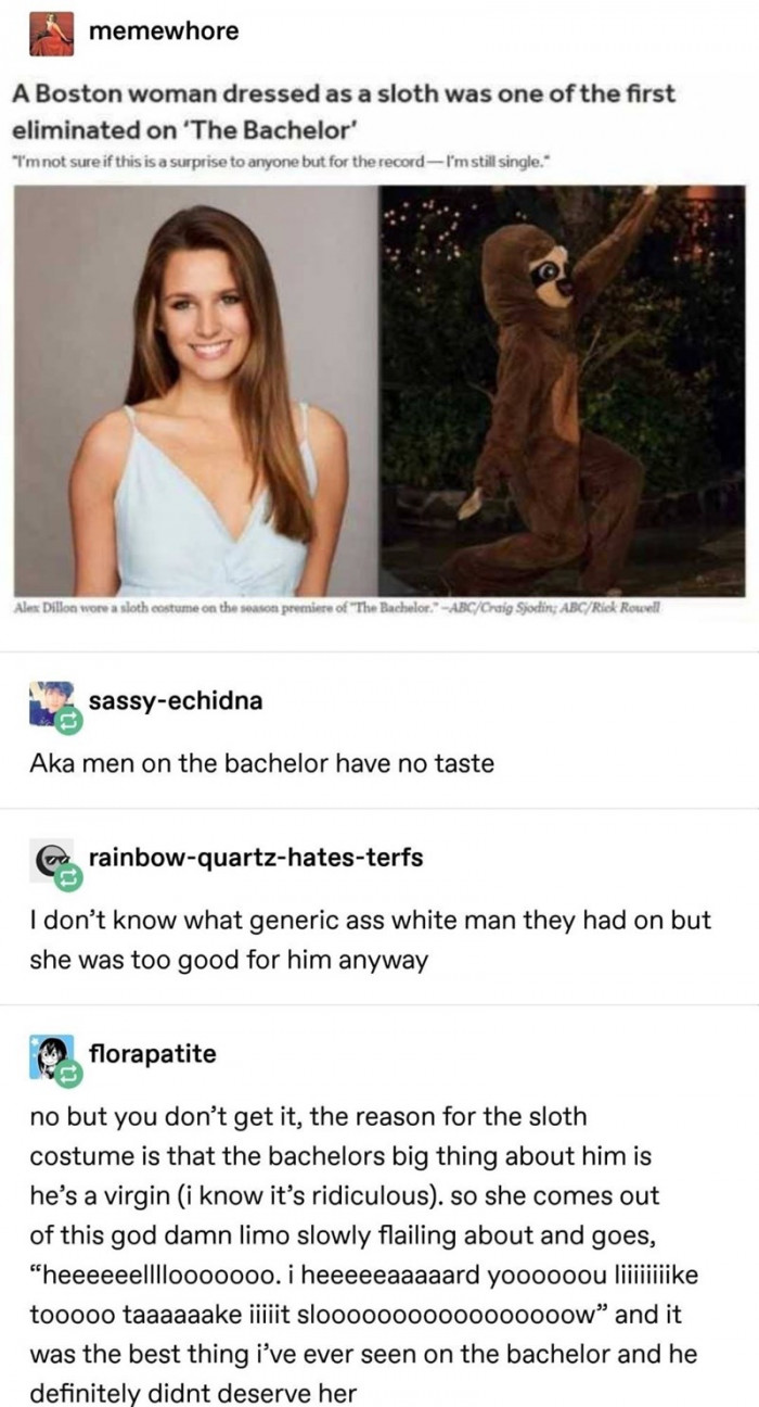 2. Men on The Bachelor have no taste