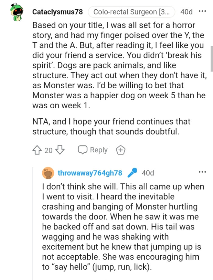 This Redditor feels like the OP did the friend a service.