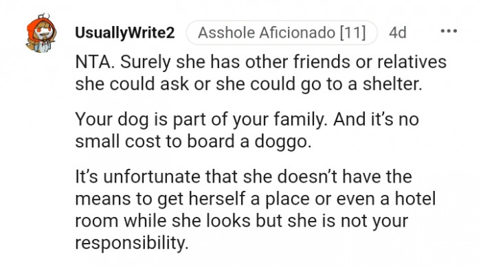 She has other friends and relatives