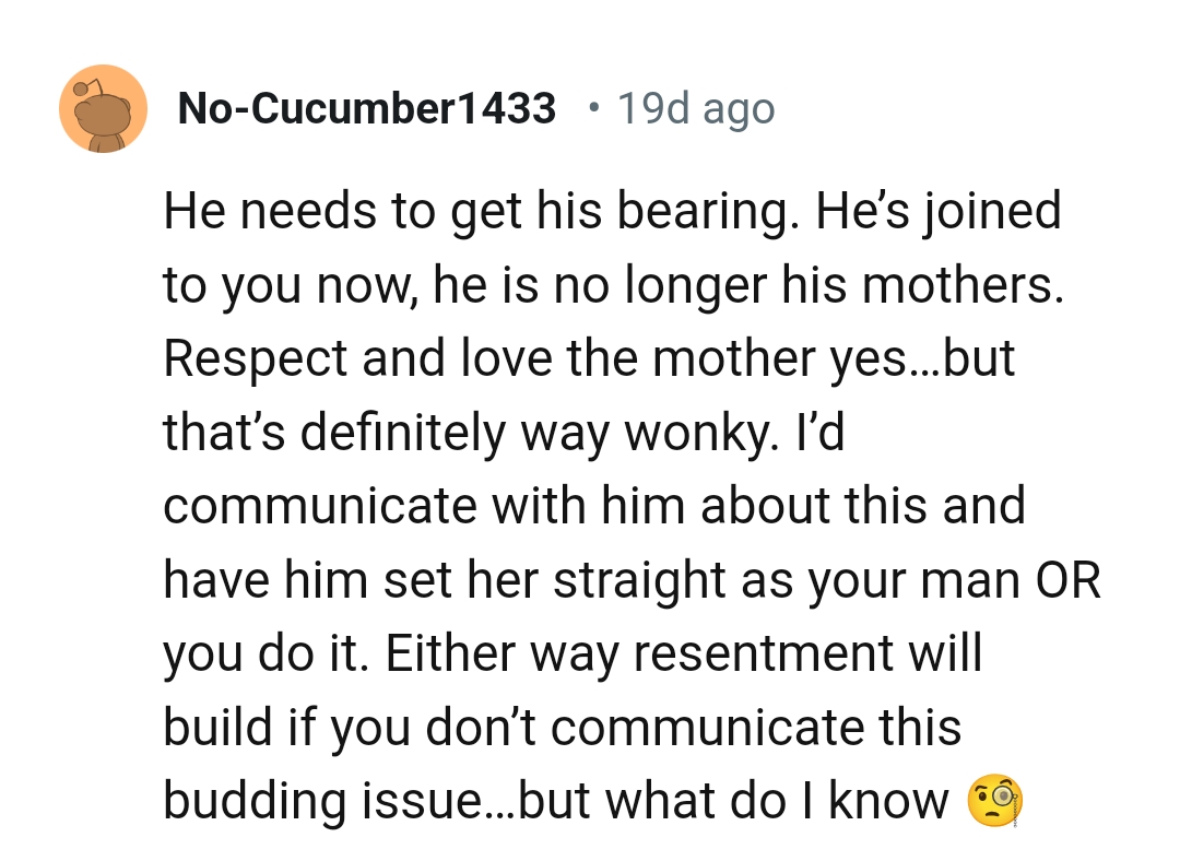 Having him set her straight