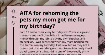 Teen Rehomes Birthday Pets After Mom Refuses Proper Care and Calls Her Ungrateful