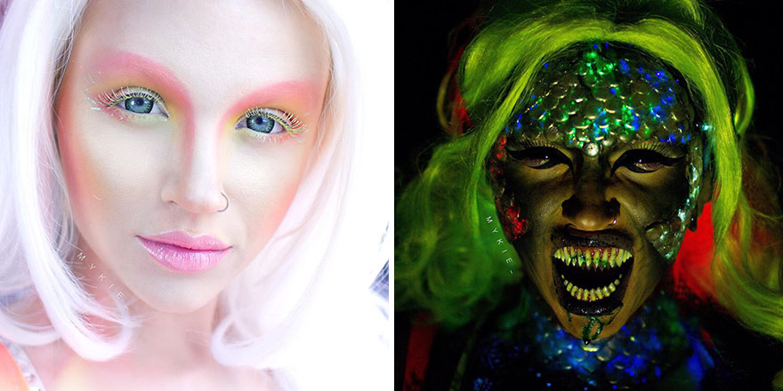 8. Mermaid Before And After Being Exposed To Toxic Waste