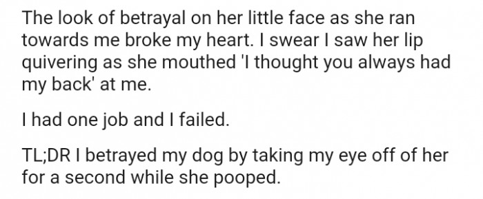 She had the look of betrayal on her face