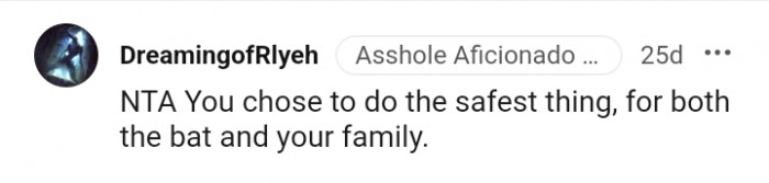 You chose to do the safest thing