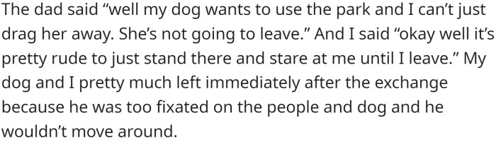 Dad of the family responded: