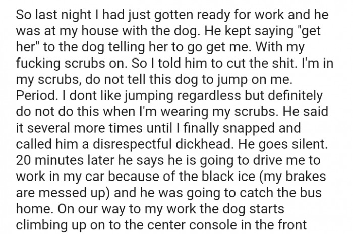 Do not tell this dog to jump on me