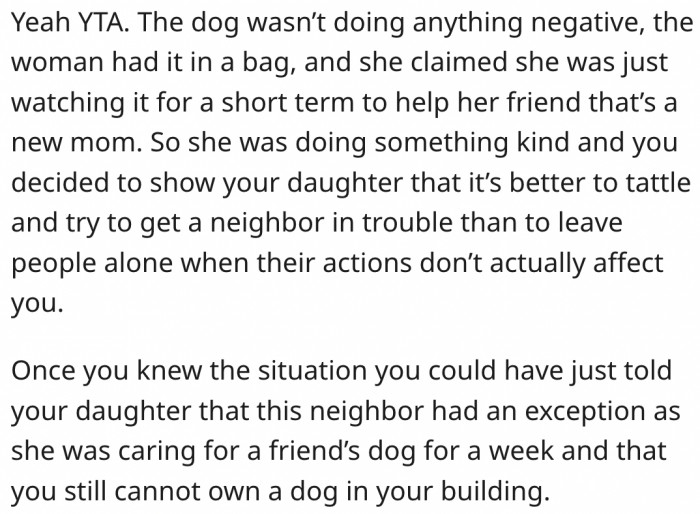 23. He taught his daughter the wrong lesson.