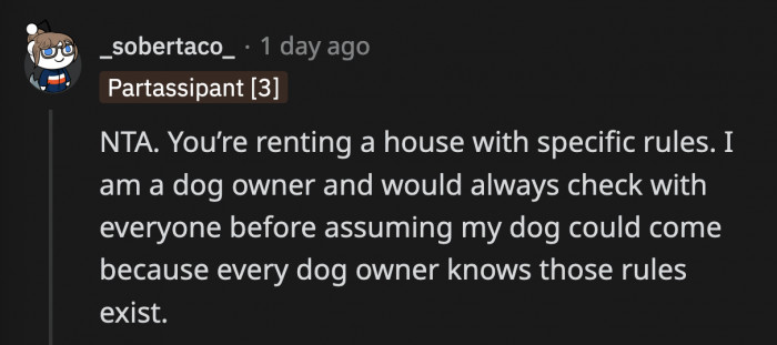 They should have asked if it was okay before showing up at the rental.