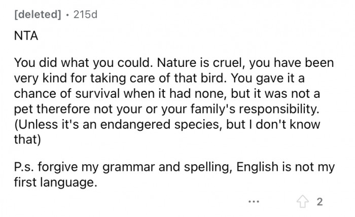 "You did what you could."